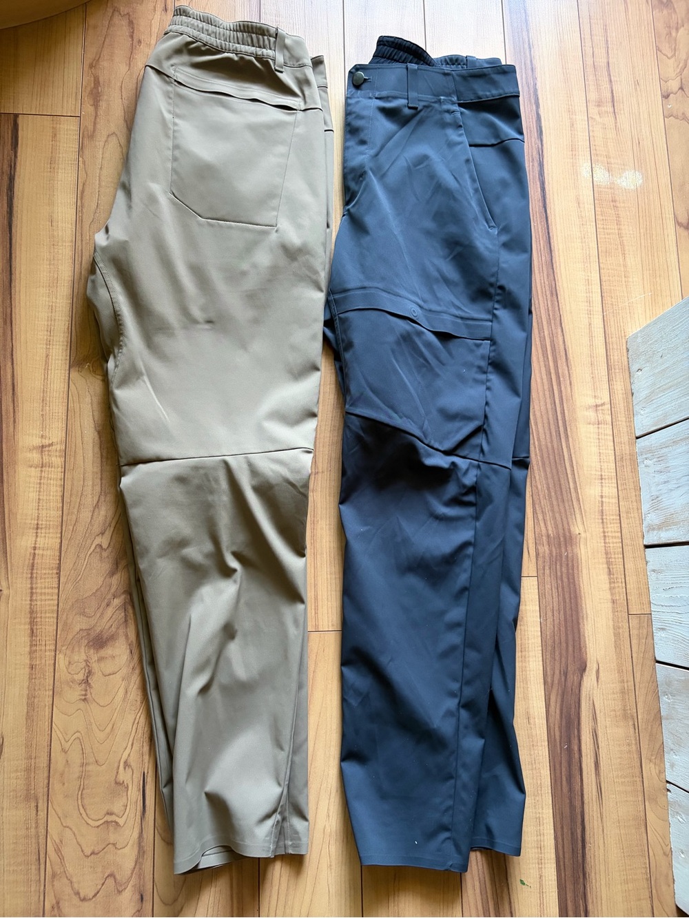 2 PAIRS! lululemon athletica Mile View Men's Cargo Pants in Khaki and Charcoal